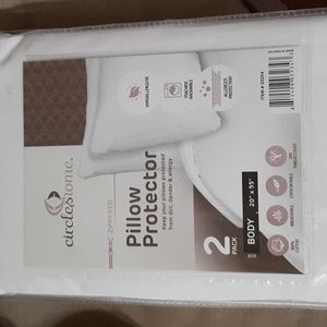 Circleshome zippered body pillow protector 2 pack